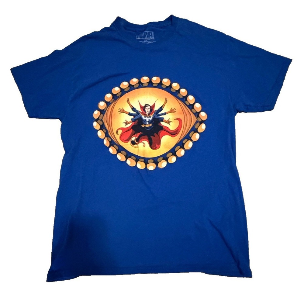 Marvel Doctor Strange Men's Blue Graphic T Shirt Comic Superhero Mystic T M